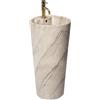 Rea - Lavabo Freestanding Blanka Natural Matt Lavabo Bagno 40 X 40 X 85 cm In Ceramica (Grigio Chiaro)