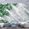 JIAOQSS Carta da parati 3D Stampa Fotomurali per Camere da Letto fotografica arte murale decorazione soggiorno sala pranzo camera letto Stampa Sfondo Pianta tropicale monstera foglie verdi