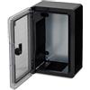 BOXEXPERT cassetta di distribuzione esterno IP65 ABS 300 x 200 x 130 mm Fleet, impermeabile, armadio elettrico/wand, custodia industriale vuota, nera