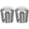 MALUGOGO 2 tappi terminali per corrimano in acciaio inossidabile, diametro 16 mm, tappi decorativi per corrimano in metallo per pali delle scale, accessori per tubi adatti per ringhiere per scale e