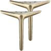 ETOPARS Sostituzione dei piedi del triangolo del metallo delle gambe della mobilia per Cabinet Dresser Sofa Chair Workbench,Pack di 2(Bronzo,12cm)