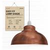 DC VOLTAGE Paralumi industriali stile retrò per lampade a sospensione, forma a cupola curva in metallo, facili da montare per apparecchi di illuminazione da soffitto. (Rame)