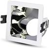 V-TAC Portafaretto LED da Incasso GU10 Quadrato Colore Bianco con Supporto Inclinato Cromato