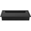Ausla Passacavo per Scrivania, Passacavo per Scrivania Rettangolare, 160x80mm Passacavi per Tavolo da Ufficio, Pressacavo Tappo in Lega di Alluminio con Guarnizione a Spazzola per Tavolo Computer, Nero