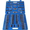 Generico Set Filiera 110 Pezzi Set Maschi e Filiere 110 Pz in Acciaio al Tungsteno M2-M18 Maschi e Filiere M2-M18 Professionali con Custodia Portatile Ingegneria con Accessori Completi e Valigetta in Plastica