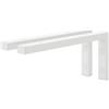 HOLZBRINK Supporti per mensole in metallo 35x15 cm HLA-B (2 pz) | Reggimensole da muro, staffe per mensole lavabo da appoggio, o soggiorno | Colore: Bianco