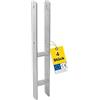 GRUNDLINE - Set di 4 ancoraggi ad H, staffe di supporto per pali 8x8 - Ancoraggio per pali - Staffa di supporto per pali da incasso - Piedi di supporto - Scarpe per travi - Supporti per pali