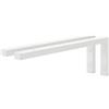 HOLZBRINK Supporti per mensole in metallo 45x15 cm HLA-B (2 pz) | Reggimensole da muro, staffe per mensole lavabo da appoggio, o soggiorno | Colore: Bianco