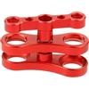 FEICHAO - Staffa a farfalla CNC a 360°, adattatore a sfera da 2,5 cm, compatibile con Gopro, Insta360, Osmo Action (rosso)