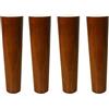 Sofa legs 4x Piedini per Tavolo in Legno Massello,Gamba di Ricambio per Mobili Verticale,Piedi per Divano Color Noce,Piedini per Mobili Cucina,Letto,Comò,Poltrona Accessori Hardware(6cm/2.4in)