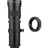 Andoer Fotocamera MF Super Teleobiettivo zoom F / 8.3-16 420-800mm T2 supporto per Sony Alpha A55 A33 A550 A500 A100 A200 A700 A300 A350 A900 A99 A77 II Minolta Supporto A5D A5D 7D