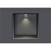 Bernstein Nicchia da parete in acciaio inox NT303010X con faretto LED - 30 x 30 x 10 cm (A x L x P) - colore selezionabile, Colore:Gunmetal, LED-Spot:1x Spot Einbaurahmen Chrom