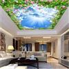 LUXINSHISU Carta da parati autoadesiva per soffitto 3D soggiorno bellissimo cielo blu e nuvole bianche sfondo per camera da letto decorazione murale adesivo da parete