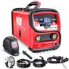 VECTOR WELDING MIG160 Saldatrice a Filo Continuo Senza Gas 160A Sinergia Elettrodo Saldatrice 2 In 1 MIG/ARC, IGBT Inverter Saldatore con Filo Animato 1,0 mm e Maschera Auto-Oscurante - VECTOR WELDING