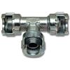 GLS72 RACCORDO A T DI GIUNZIONE CON DADO FRESATO COMPRESSORE ARIA COMPRESSA 1/4