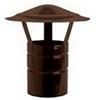 ALA FUMAIOLO CAPPELLO PORCELLANATO MARRONE ALA D. 80 mm CANNA FUMARIA STUFA CALDAIA