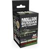AK Interactive AK REAL COLORS SET RCS132 Modern Russian AFV Colors (4x17ml)