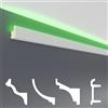 HEXIM LED stucco pacchetti risparmio - Illuminazione indiretta con strisce di soffitto in PU, leggero e opaco- (10m LED-19) Decorazione angolo spot all'interno