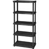 Capaldo SCAFFALE RESINA 5 RIPIANI CM. 80X30X188H in resina antiurto. Dimensioni cm 80x30x188h Colore nero PZ