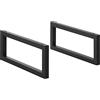 [en.casa] Set di 2 Supporti per Mobili Fai da Te Montaggio a Parete - (LaxA) 50x20 cm - 2 Staffe in Acciaio per Mensole/Piani di Appoggio - Supporto Fino a 50 kg - Nero opaco