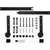 LANTUS 200CM Porta Fienile Scorrevole Kit Hardware per Porta Fienile Scorrevole,200 cm Ferrovia di sospensione della porta del fienile (gancio destro) installazione della porta singola