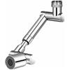 Wangduodu Estensione per rubinetto, prolunga per rubinetto per lavabo da bagno a 1440° , beccuccio universale, attacco per rubinetto, girevole per bagno, cucina, giardino