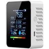 Generico Rilevatore di qualità 'aria Rilevatore interno CO2 HCHO TVOC Temp Mister, Tester di qualità 'aria portatile Monitor di anidride carbonica con display LCD per casa, coltiva