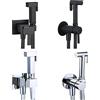 OGOMONDO Kit Idroscopino Acqua Calda e fredda con Shut-Off Azionamento a Leva Ottone