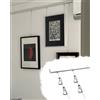 ENHEN Binario Quadri Kit per Appendere Quadri da Soffitto A Parete per Gallerie D'arte con Cornici, Ganci Professionali Regolabili A Scatto(1 m/3.3' cable,1.0 m/3.3' track)