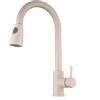LAKKOAKOAA Rubinetto Cucina Rubinetto Lavello Con Doccetta Estraibile, 2 Modalità, Stile Moderno Girevole A 360 ° Monocomando Ottone Miscelatore Cucina, Rubinetto Lavello Cucina, Avena