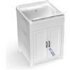 Sicignano Casalinghi Ingrosso Casalinghi Sicignano Mobile Lavatoio in Resina PP 60x60x85 cm con Vasca e Asse, per Interno ed Esterno, Giardino e Lavanderia