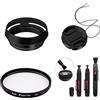 Generic SK35 Kit di lenti per fotocamera, copriobiettivo, filtro UV, pennello nero, anello adattatore LA-X100, LH-X100, set per fotocamere Fujifilm X100V, X100F, X100T, X100S, X100, X100, X70