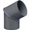 INEFA Curva pluviale 60 gradi 75mm Antracite | Curva pluviale in PVC per grondaia di casetta da giardino o gazebo, accessorio perfettamente adattato