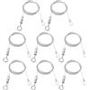 PATIKIL Kit di filo regolabile per appendere quadri 8 pezzi 2m/6,6ft | Adatto per filo da 1,5mm in acciaio inox rivestito PVC resistente con ganci e anelli per appendere specchi