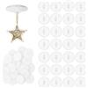 DAKLUNAR Gancio da soffitto autoadesivo, 50 pezzi, trasparente, per soffitto senza fori, autoadesivo, per cucina, bagno, parete, porta, soffitto da appendere