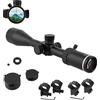 FOCUHUNTER 6-24x50 Cannocchiale Primo piano focale Mirino con leva dello zoom e arresto dello zero, anello di montaggio Picatinny Weaver da 20 mm e anelli di montaggio a coda di rondine da 11 mm