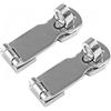 SagaSave Cerniera per porta da 7,6 cm, 2 pezzi in acciaio inox girevole di sicurezza, resistente cerniera per porta con lucchetto girevole