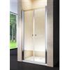 Yellowshop - Box Doccia Cm 70, 80, 90, 100, Porta Nicchia Saloon In Alluminio Cristallo Trasparente E Opaco 6mm Altezza Cm 190 Apertura A 180 Gradi (90 CM (DA 86 A 90 CM), TRASPARENTE)