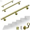 Parpyon® Corrimano a muro maniglia appoggio passamano in Acciaio INOX a parete Scale, Bagno, Doccia, Cucina, maniglione bagno - porta asciugamani 100% prodotto Italiano