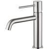 MICE COLLECTION MICE - Rubinetto monocomando per lavabo in ottone - 2 vie acqua fredda/calda - Rubinetteria da bagno per lavabo colore nero opaco (nichel spazzolato)