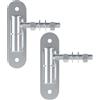 SOTECH 2 pezzi cerniere per cancelli Ø 27 mm M16 x 96 mm portata 250 kg | pezzo con piastra avvitabile in acciaio zincato