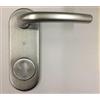 SECUREMME KIT COMO SECUREMME PLACCA+MANIGLIA IN ALLUMINIO F1 ARGENTO SINGOLA PER PORTA BLINDATA Q8 FORO CILINDRO EUROPEO PZ 1. 170X62