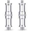 Lanxire Adattatore a vite standard da 1/4 a 3/8 maschio in metallo filettato per supporto luce da studio, adattatore hotshoe/Coldshoe, testa a sfera, ricevitore flash wireless, trigger (2 pezzi) -