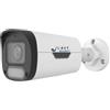 RVT SECURITY Telecamera esterno Bullet IP PoE 4MPX 2.8 mm, notturna a colori NightView, microfono integrato, slot per scheda micro SD, Rilevamento di Uomo/Veicolo/Animale, compatibile con Uniview