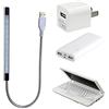 Aukson O15 1W USB LED interruttore touch, lampada per PC portatile PC portatile luce a collo di cigno