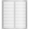 ADGO Griglia Tubond 3 mm in alluminio composito argento spazzolato, resistente alle intemperie, installazione esterna o interna, dimensioni esterne: 30 x 35, dimensioni interne: 26 x 31