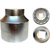 TANIASHOP Chiave a Bussola poligonale 60 mm con attacco quadro femmina 1 Pollice bussole bussolotto Boccola (Acciaio al cromo-vanadio, 60mm)
