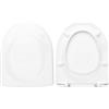 HYDRO HOME Copriwater Compatibile con Selnova Pro Pozzi Ginori in Plastica Termoindurente Avvolgente Con Cerniere Regolabili fissaggio dal basso,Asse Wc Colore Bianco MADE IN ITALY