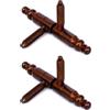 bricoleva.it Cerniere Anuba ''Decò'' per infissi in legno, Set 2 Maschio e 2 Femmina - Cerniere a Due Gambi - Kit di Cerniere Anuba in Varie Finiture e Misure (Ø 11 mm, Bronzato)
