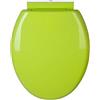 YOUGANG Sedile WC rotondo in polipropilene con coperchio, silenzioso, con chiusura ammortizzata, a sgancio rapido, per una facile pulizia, semplice fissaggio superiore (verde)